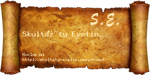 Skultéty Evelin névjegykártya